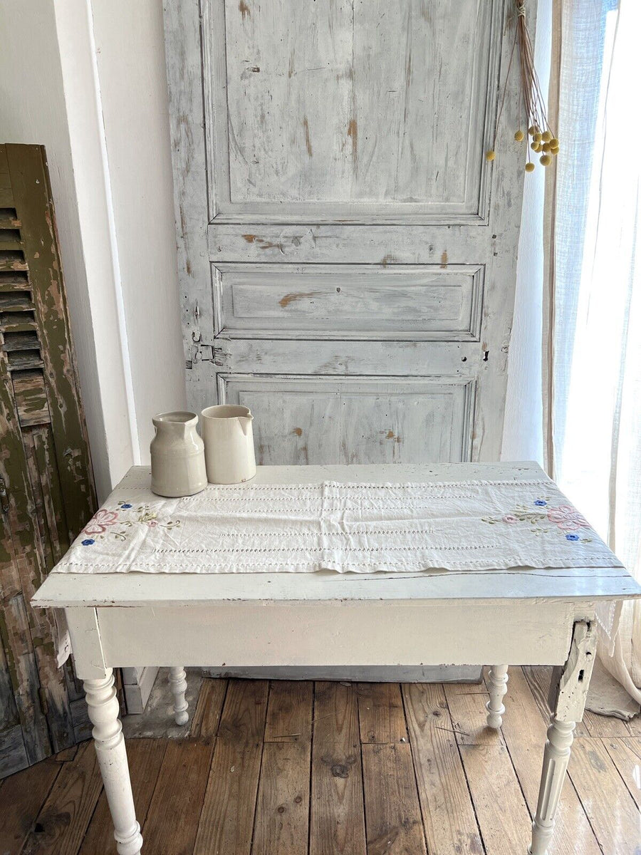Chemin De Table En Lin Rustique Vintage – 44 X 270 Cm, Écru – Pour Décoration Maison, Cuisine, Salon, Mariage