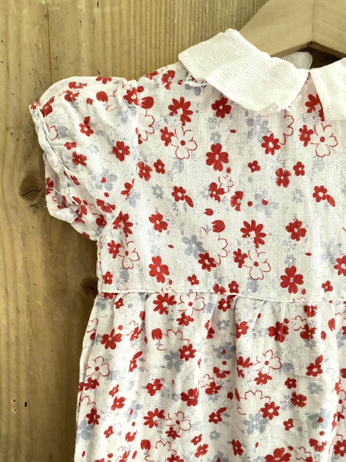 Vintage French FLORAL cotton BABY ROMPER c1950