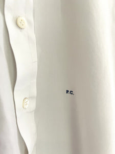 Antique French man COUTURE POPLIN COTTON SHIRT PG mono c 1920