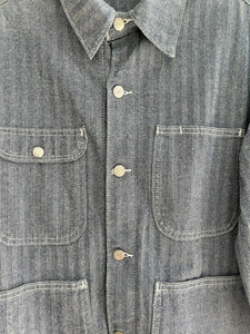 Vintage American WORK WEAR jacket cotton blue CHAMBRAY c1950