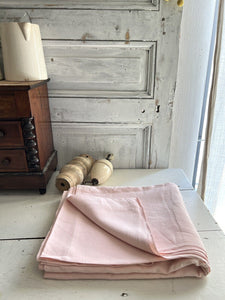 Art Deco French floppy pale pink LINEN FIL sheet CC mono c1930