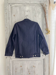 Vintage French WORK WEAR jacket cotton blue DENIM blouson c1950