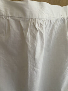 Vintage French service APRON work wear cotton BRODERIE ANGLAISE c1950