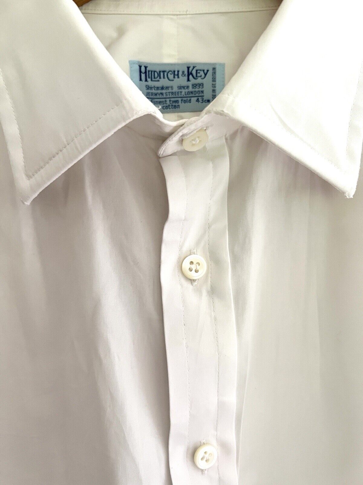 Antique French man COUTURE POPLIN COTTON SHIRT PG mono c 1920