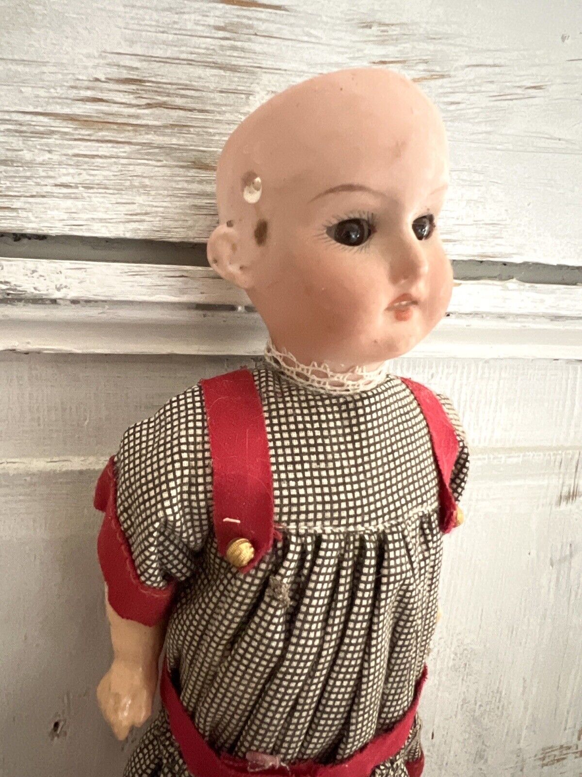 French BISQUE head DOLL Armand Marseille 390 ORIGINAL BOX and clothes c1900