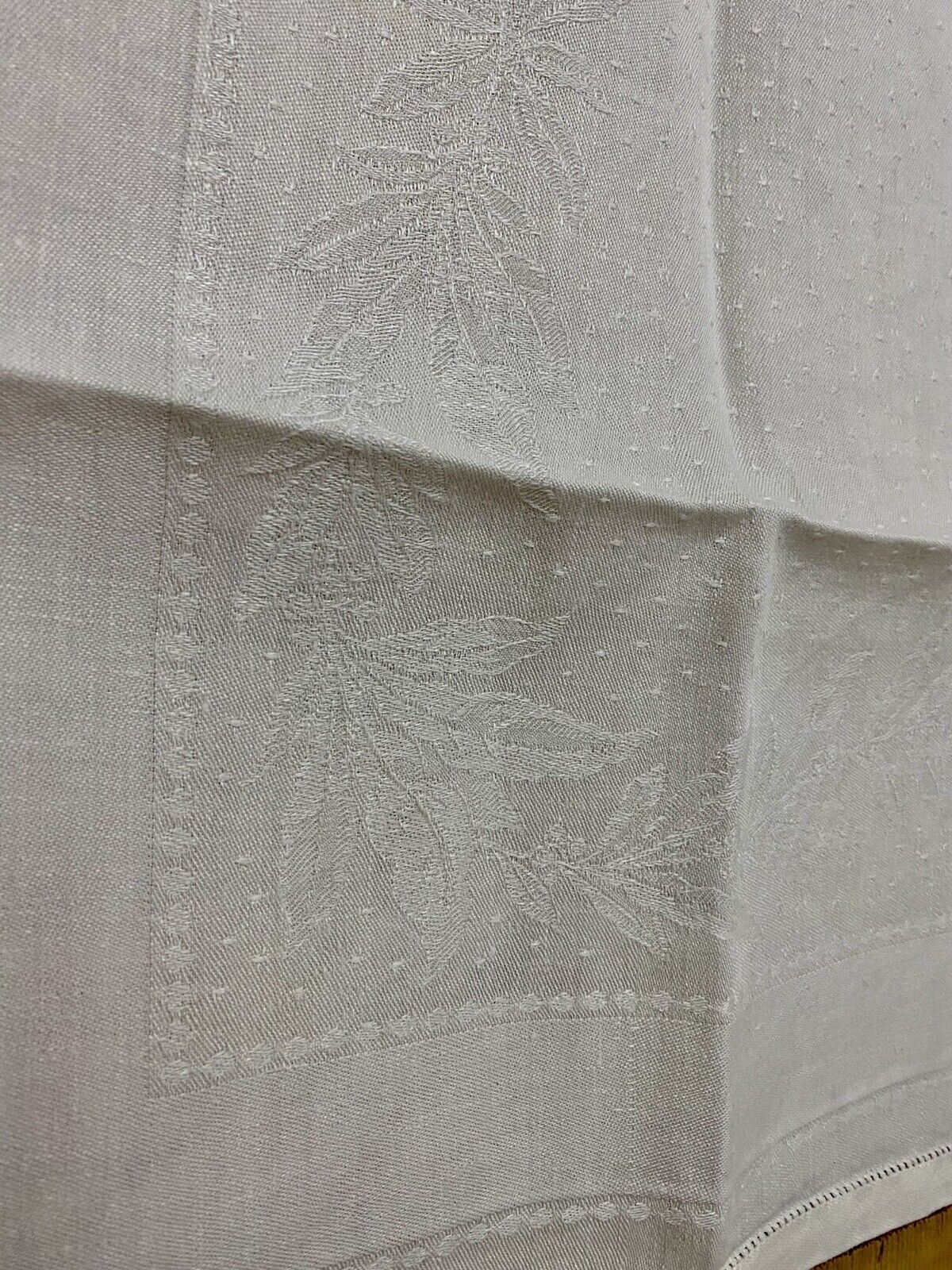 6 Art Deco French DAMASK LINEN NAPKINS openworks c1930