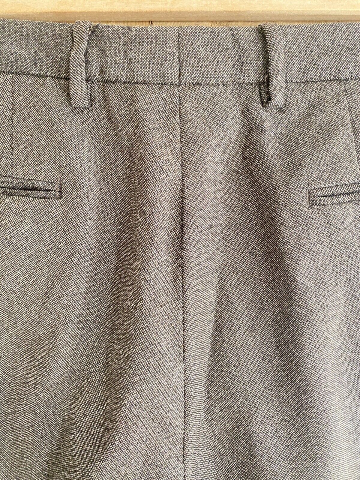 Vintage French RUSTIC peasant brown wool PANTS trouser c1950