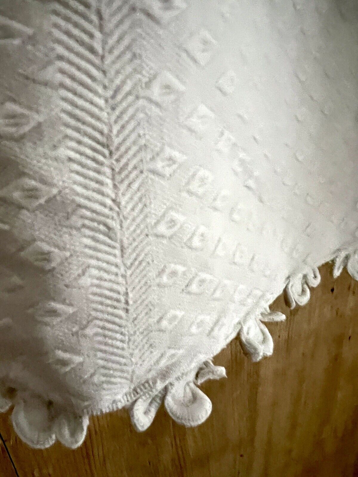 Victorian French DAMASK cotton PROVENCE PETTICOAT FLANNEL MV mono c1890