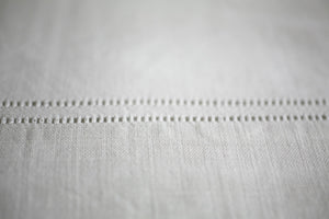 Antique French FIL OF LINEN sheet EM mono WASHED c1880