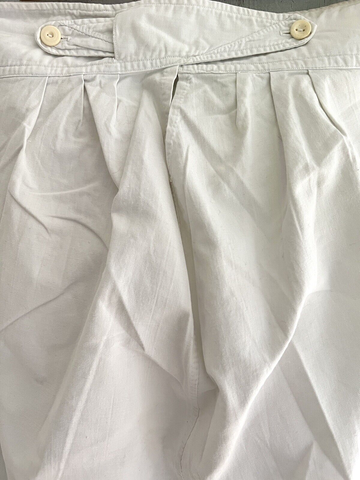 Victorian French MAN open PANTS trouser COTTON B monogram c1900