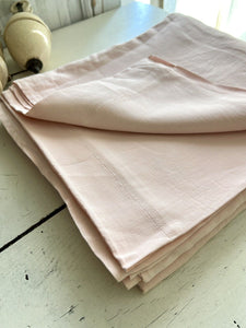 Art Deco French floppy pale pink LINEN FIL sheet CC mono c1930