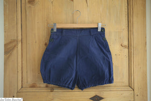 Antique French iINDIGO BLUE shorts CULOTTE panties c 1940