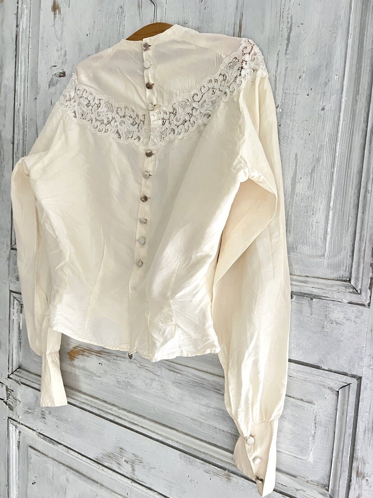 Victorian SILK embroidered BLOUSE c1900