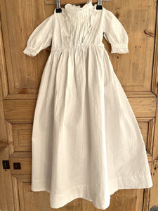 Antique French child DAMASK COTTON PRESENTATION DRESS PLASTRON c1900