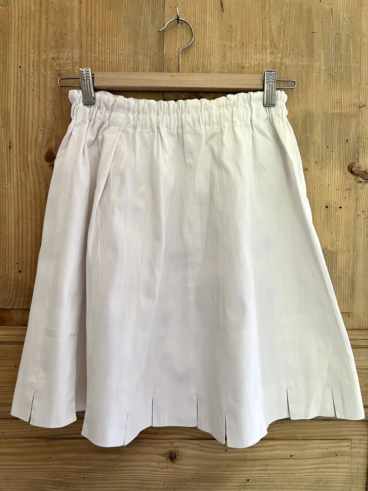 Vintage French ribbed COTTON short skirt c1950