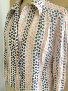 Vintage SILK woman shirt c1950