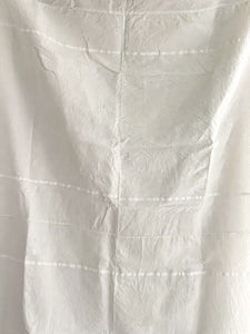 Antique French LINEN FIL PATCHED curtain DT mono c1900