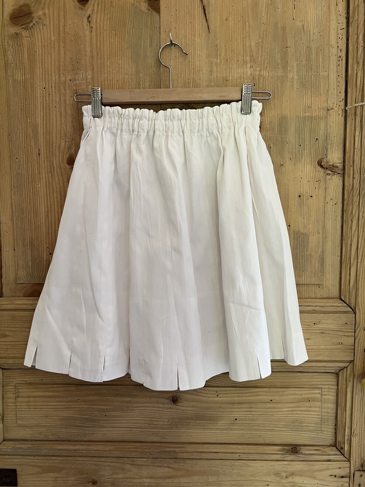 Vintage French ribbed COTTON short skirt c1950