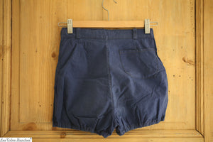 Antique French iINDIGO BLUE shorts CULOTTE panties c 1940