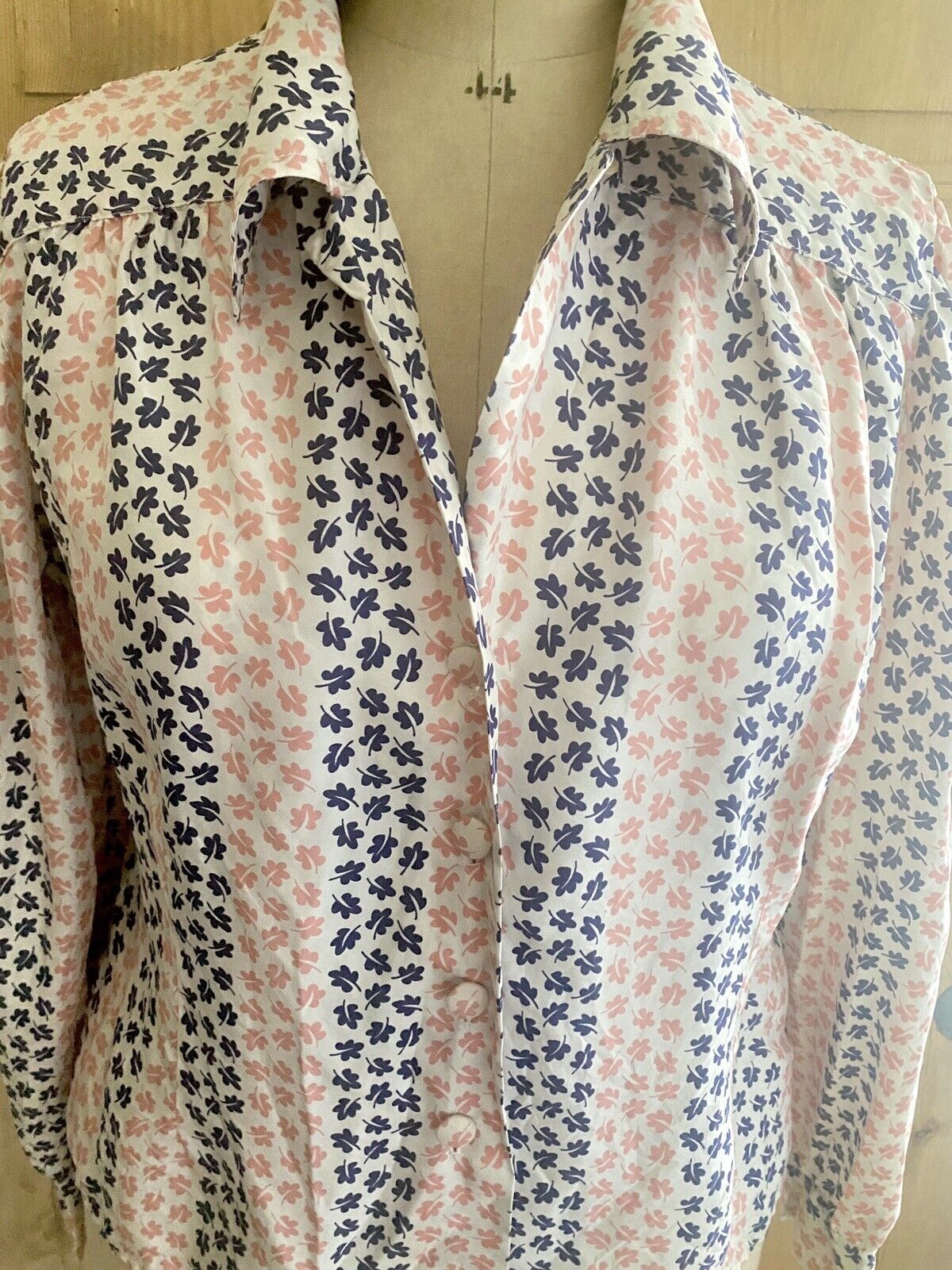 Vintage SILK woman shirt c1950