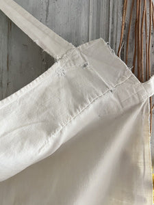 Vintage French BUTCHER WORK WEAR APRON MOLESKINE cotton  c1950