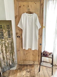 UPCYCLED antique French linen unique TIMELESS DRESS Les Toiles Blanches design