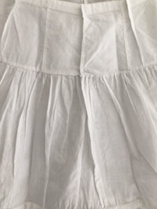 Antique french cotton PETTICOAT broderies anglaises FESTON c1900