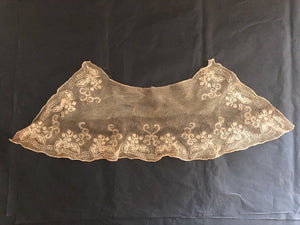 Antique French VAL lace COLLAR c 1880