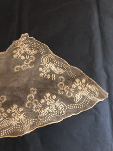 Antique French VAL lace COLLAR c 1880