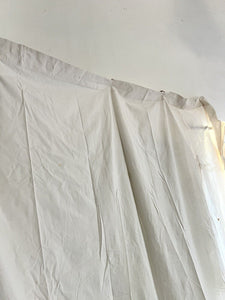 Rare antique French LARGE CONVENT linen cotton curtain c1900