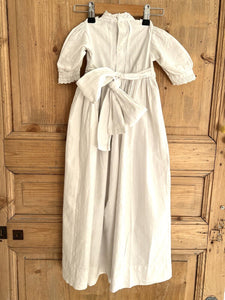 Antique French child DAMASK COTTON PRESENTATION DRESS PLASTRON c1900