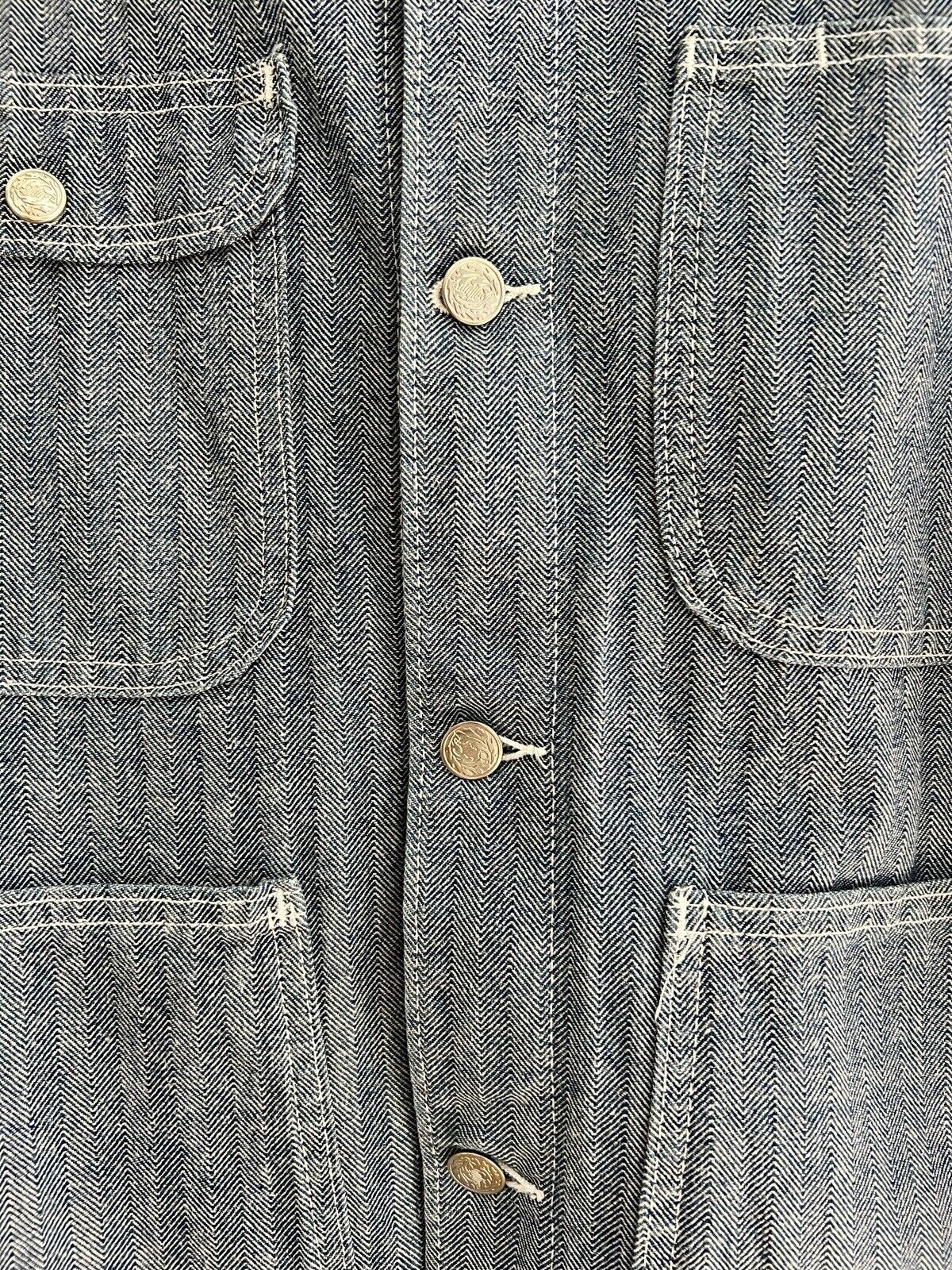 Vintage American WORK WEAR jacket cotton blue CHAMBRAY c1950