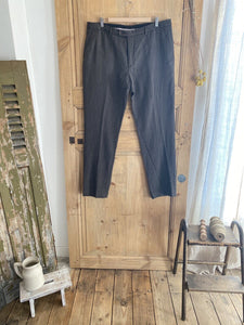 Vintage French RUSTIC peasant brown wool PANTS trouser c1950