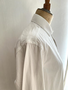 Antique French man COUTURE DAMASK COTTON SHIRT PMC mono c 1920