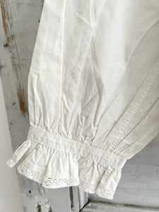 Vintage French woman WORK WEAR cotton BLOUSE c1930