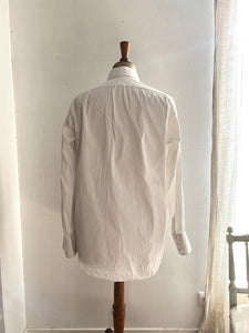 Antique French man COUTURE DAMASK COTTON SHIRT PMC mono c 1920