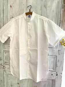 Antique French man WORK WEAR COTTON SHIRT Novaltex c 1950