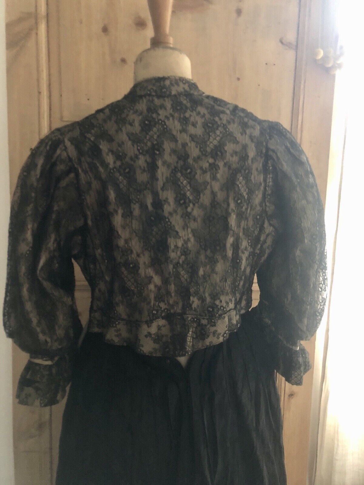 BELLE EPOQUE French BODICE blouse LACE SILK c1890