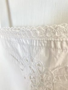 Vintage French classic woman UNDERWEAR embroidered DAY SHIRT cotton c1930