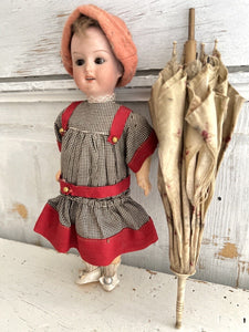 French BISQUE head DOLL Armand Marseille 390 ORIGINAL BOX and clothes c1900