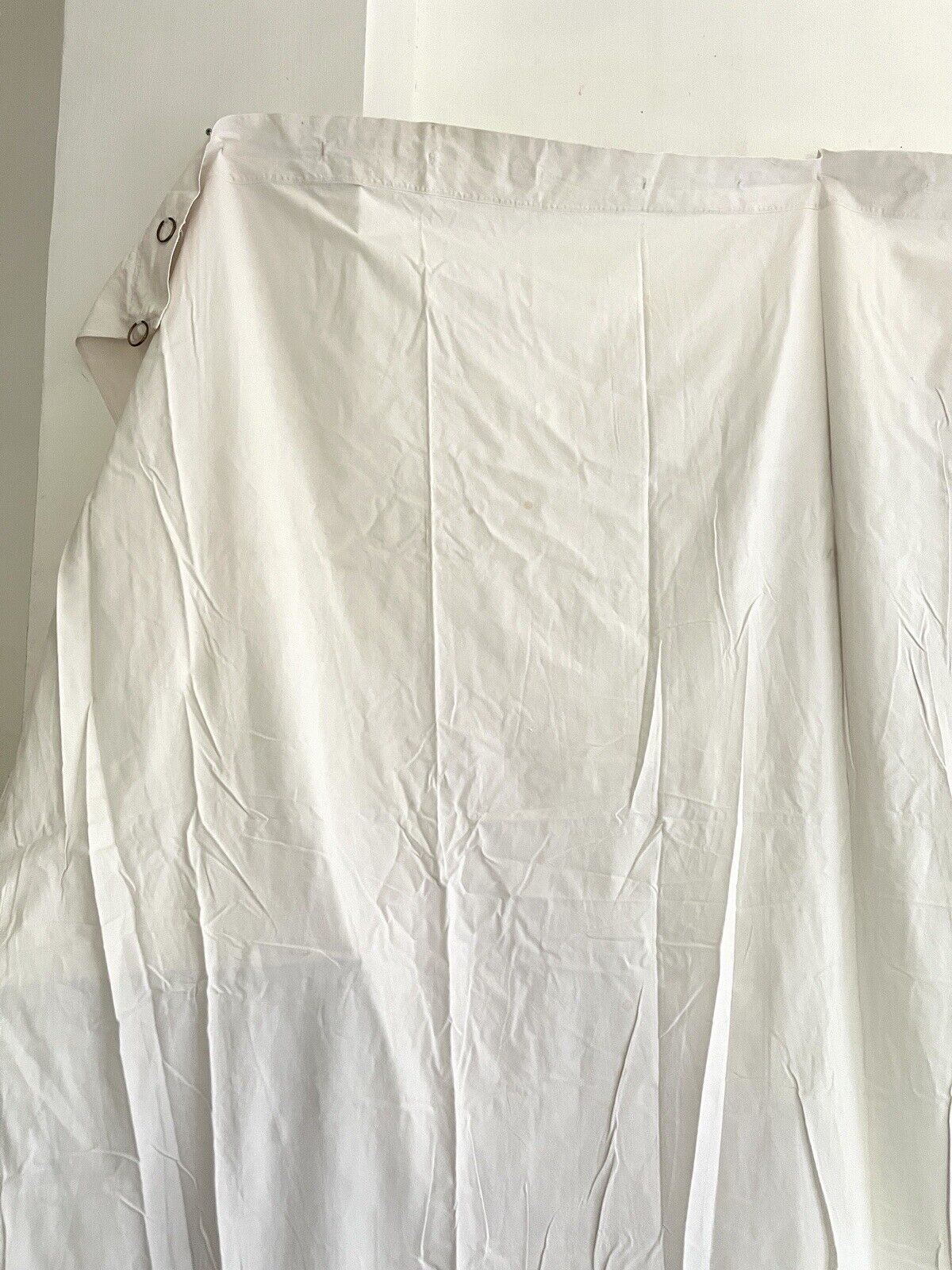 Rare antique French LARGE CONVENT linen cotton curtain c1900