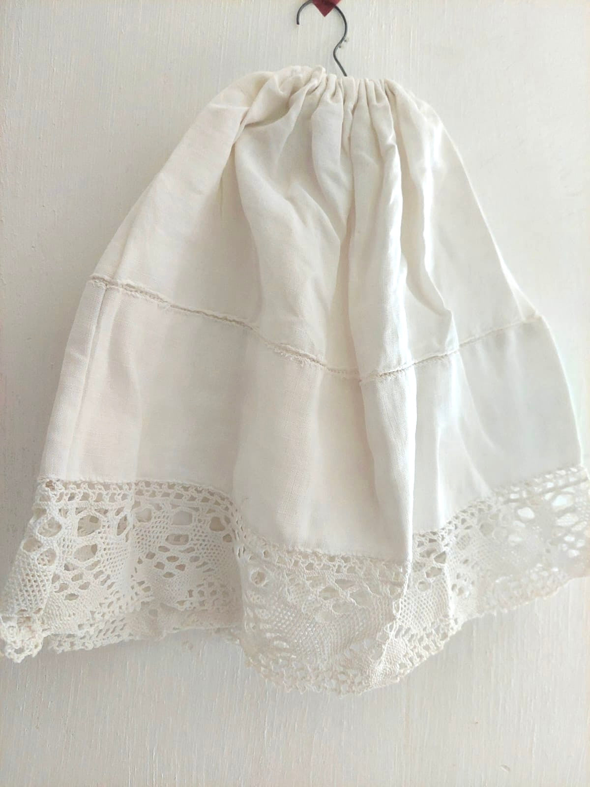 Old linen doll's petticoat