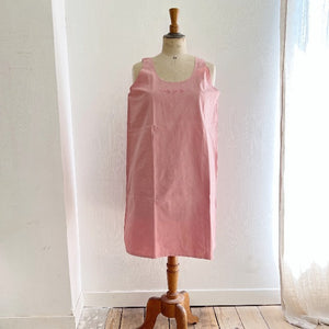 chemise de nuit ancienne lin teinte rose poudré Les Toiles Blanches