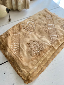 Old embroidered lingerie envelope c1930
