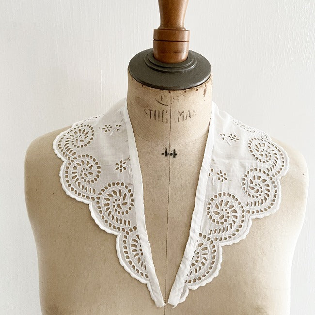 Antique English embroidery collar